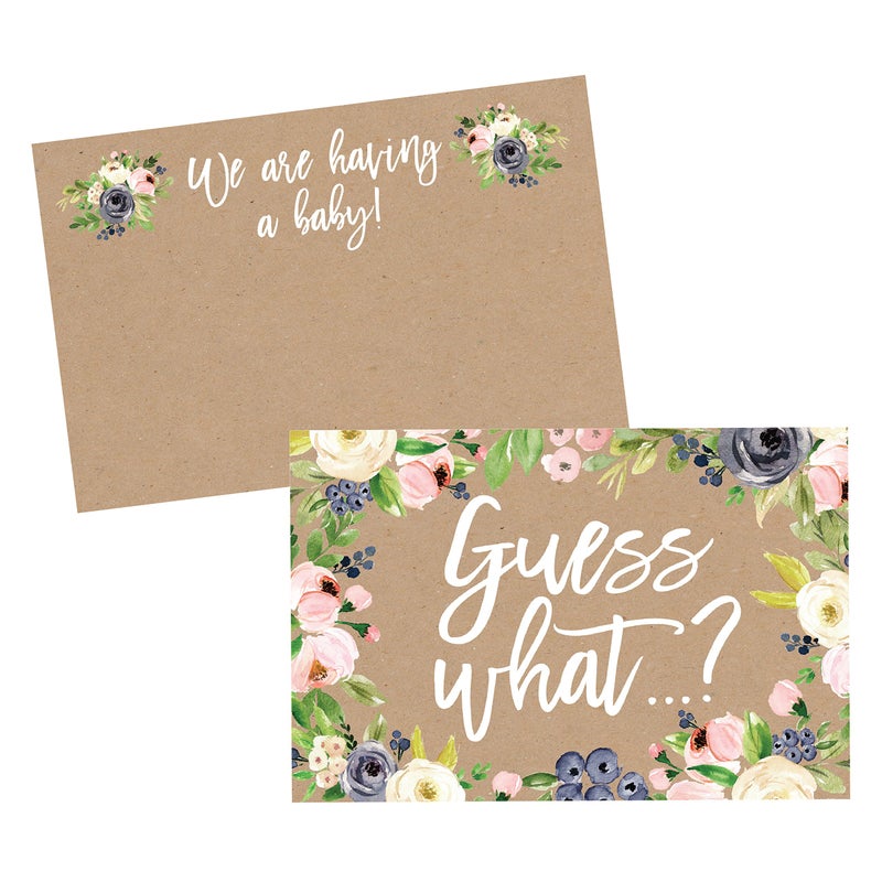 Hadley Designs 25 Pregnancy Announcement Card Set, We're Expecting Baby Surprise Having Birth Reveal-Only Best Friends Get Promoted To Auntie Uncle Grandpa Grandma Sister Brother and Dad Mom - Image 1